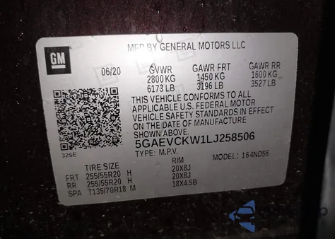 2020 Buick Enclave Awd Avenir z USA, uszkodzony, nr VIN 5GAEVCKW1LJ258506